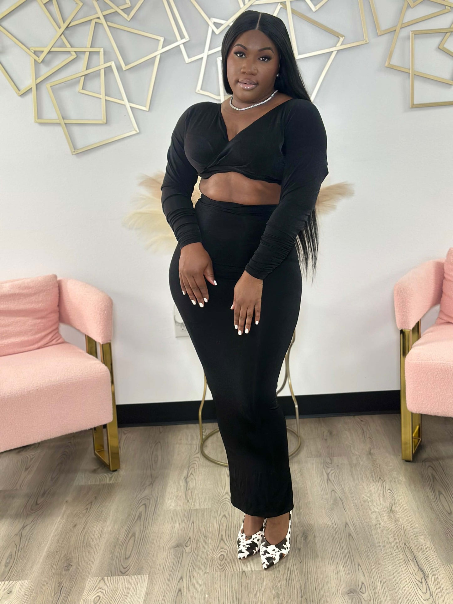 2 piece maxi skirt set