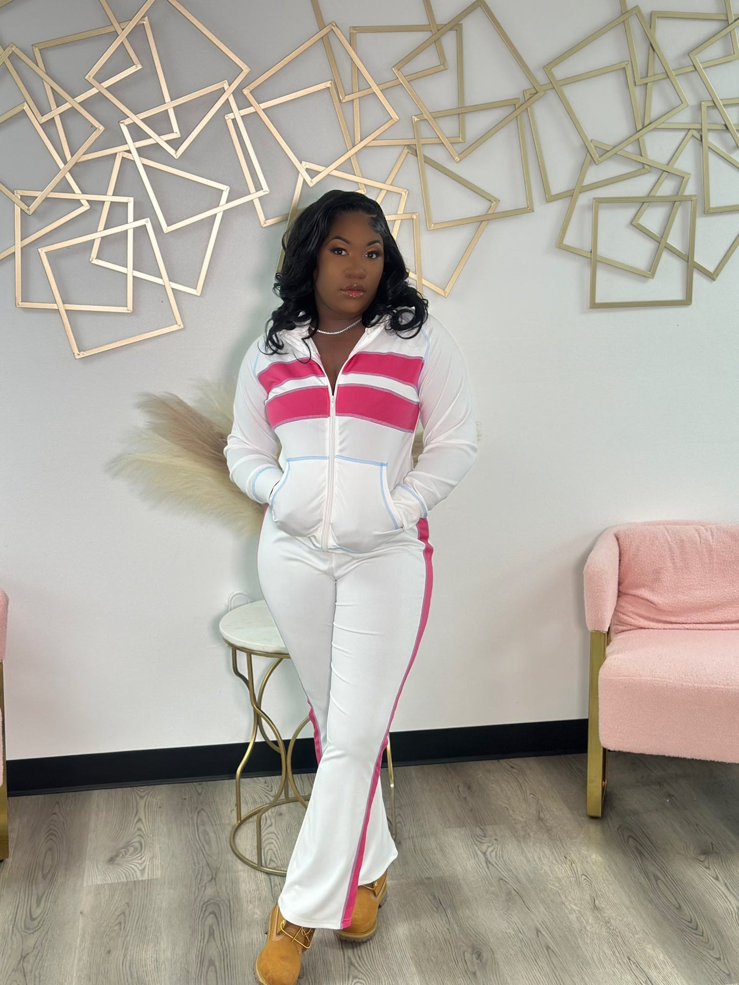 multi color pants suit