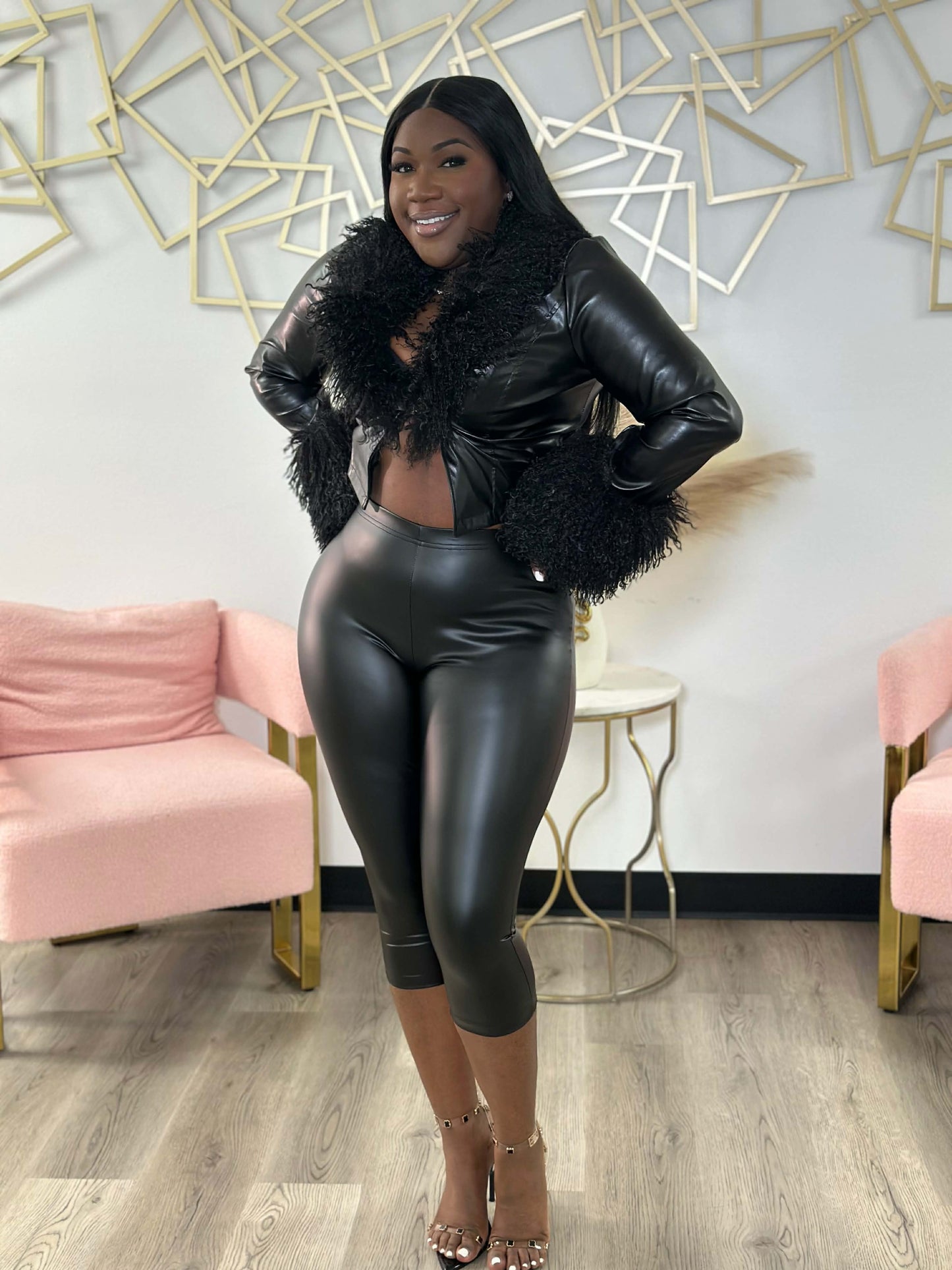 Luxe leather 2 piece